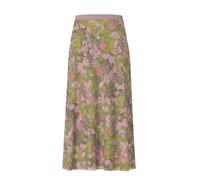 Midirock JOOP "Saidy3", Damen, Gr. 38, bunt (grün rosa gemustert), Web, Obermaterial: 100% Polyester, geblümt, gemustert, mehrfarbig, regular fit ca. Mitte Wade, Röcke, mit Blumenprint (55271026-38) g