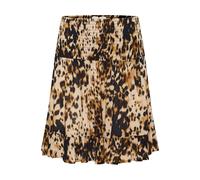 Midirock KAFFE "Rock KAthora", Damen, Gr. 38, beige (leopard print), Obermaterial: 100% Viskose LENZING ECOVERO CV LenzEcov., Röcke (24299609-38) leopard print