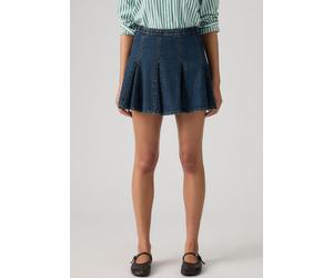 Midirock LEVI'S "GODET MINI SKIRT", Damen, Gr. 28, fell off stone, Denim/Jeans, Obermaterial: 55% Baumwolle, 45% Lyocell, unifarben, normal kurz, Röcke, Denim-Faltenrock (24231059-28) fell off stone
