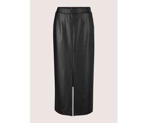Midirock MADELEINE "Lederrock Eleganter Rock aus Leder-Imitat", Damen, Gr. 36, schwarz, Obermaterial: 95% Polyester PES. 5% Elasthan EL., Modern, Röcke, Lederimitat (22483318-36) schwarz