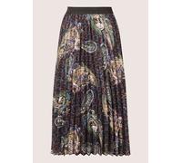 Midirock MADELEINE "Plisseerock Eleganter Midirock mit Paisley-Design", Damen, Gr. 48, schwarz (multicolor, schwarz), Obermaterial: 100% Polyester PES., Modern, normal, Röcke (39356458-48) multicolor,