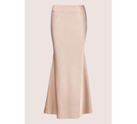 Midirock MADELEINE "Satinrock Eleganter Maxirock für festliche Anlässe", Damen, Gr. 38, beige (beige, goldfarben), Obermaterial: 100% Polyester PES., Modern, normal, Röcke, Langer Satinrock in A-Linie
