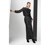 Midirock MADELEINE "Satinrock Eleganter Maxirock für festliche Anlässe", Damen, Gr. 38, schwarz, Obermaterial: 100% Polyester PES., Röcke (12900647-38) schwarz