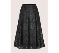 Midirock MADELEINE "Spitzenrock Eleganter Rock mit filigraner Spitze", Damen, Gr. 42, schwarz, Obermaterial: 48% Polyamid PA. 35% Baumwolle CO. 14% Viskose CV. 3% sonstige Fasern AF., Modern, Röcke (9