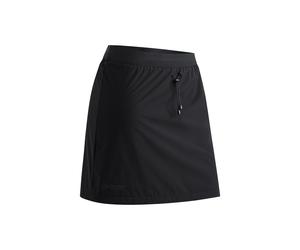 Midirock MAIER SPORTS "RainSkirt Winter", Damen, Gr. 42, schwarz, 100% Polyester, Röcke, gefütterter Damen Rock, wasserabweisender Überrock, elastischer Bund (61587826-42) schwarz