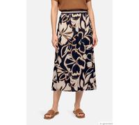 Maxirock BETTY BARCLAY "Damen mit elastischem Bund", Damen, Gr. 40, bunt (dunkelblau, braun), Obermaterial: 100% Viskose, ausgestellt lang, Röcke Maxirock (88669638-40) dunkelblau, braun