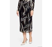 Betty Barclay Midirock 7896 mit Gummizug figurbetont lang Damen Gr. 38 taupe/schwarz
