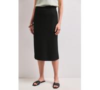 Maxirock STREET ONE, Damen, Gr. 42, schwarz, Stoff, 75% Viskose, 20% Polyester, 5% Elasthan, unifarben, normal wadenlang, Röcke Maxirock, in Midi-Länge (30175732-42) schwarz
