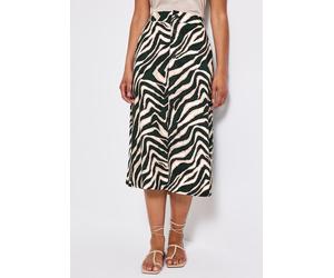 Midirock STREET ONE, Damen, Gr. 44, grün (pine grove grün), Web, Obermaterial: 100% Viskose, gemustert, normal ca. Mitte Wade, Röcke Midirock, mit Animal-Print (20463411-44)