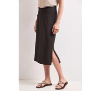 Midirock STREET ONE, Damen, Gr. 46, braun (espresso braun), Stoff, 75% Viskose, 20% Polyester, 5% Elasthan, unifarben, normal wadenlang, Röcke, in Midi-Länge (95649854-46) espresso braun