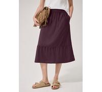 Maxirock STREET ONE STUDIO, Damen, Gr. 44, very berry, Stoff, 100% Viskose, unifarben, comfort fit wadenlang, Röcke Maxirock, in Midi-Länge (32611364-44) very berry