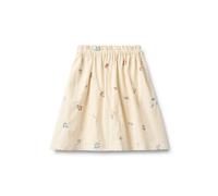 Midirock WHEAT "WHEAT Skirt Nora", Mädchen, Gr. 116, beige (ivory embroidery flowers), 100% Baumwolle (Bio), normal, Röcke (43182040-116) ivory embroidery flowers