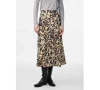 Midirock Y.A.S "YASPELLA HW MIDI SKIRT S. NOOS" Gr. L (40), schwarz (black aop:leo print) Damen Röcke Lange (14554949-L) black aop:leo print