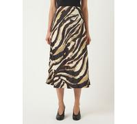 Midirock Y.A.S "YASPELLA HW MIDI SKIRT S. NOOS", Damen, Gr. M (38), beige (sandshell aop:zebra print), Web, Obermaterial: 97% Polyester, 3% Elasthan, bedruckt, regular fit wadenlang, Röcke Midirock (3