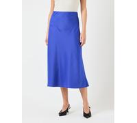 Midirock Y.A.S "YASPELLA HW MIDI SKIRT S. NOOS", Damen, Gr. M (38), blau (dazzling blau), Web, Obermaterial: 97% Polyester, 3% Elasthan, unifarben, regular fit wadenlang, Röcke Midirock (25179124-M)