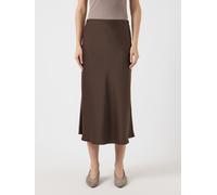 Midirock Y.A.S "YASPELLA HW MIDI SKIRT S. NOOS", Damen, Gr. XL (42), braun (chocolate braun), Web, Obermaterial: 97% Polyester, 3% Elasthan, unifarben, regular fit wadenlang, Röcke (98743313-XL) choco