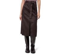 Midirock ZERO "Damen mit Bindegürtel", Damen, Gr. 34, chocolate plum, Stoff, Obermaterial: 95% Polyester, 5% Elasthan, aufgeraut, figurbetont lang, Röcke, Gürtel (63492639-34) chocolate plum