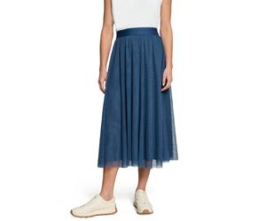 Midirock ZERO "Damen mit elastischem Bund", Damen, Gr. 34, blau (sargasso sea), Tüll, Obermaterial: 100% Polyester. Futter: 35% Viskose, 65% Polyester, ausgestellt lang, Röcke, Material (17618420-34)
