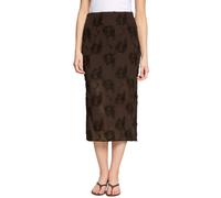Midirock ZERO "Damen mit elastischem Bund", Damen, Gr. 38, chocolate plum, Obermaterial: 90% Polyester, 10% Elasthan. Futter: 50% Viskose, 50% Polyester, unifarben, gerade lang, Röcke, Material (53783