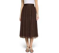 Midirock ZERO "Damen mit elastischem Bund", Damen, Gr. 44, braun (chocolate plum), Tüll, Obermaterial: 100% Polyester. Futter: 35% Viskose, 65% Polyester, ausgestellt lang, Röcke, Material (70782653-4