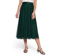 Midirock ZERO "Damen mit elastischem Bund", Damen, Gr. 44, grün forest, Obermaterial: 100% Polyester, transparent, festlich, ausgestellt lang, Röcke, drapiert / gerafft (29549335-44) grün forest