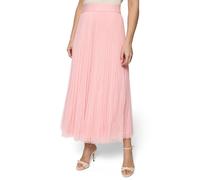 Midirock ZERO "Damen mit Gummibund", Damen, Gr. 38, bridal rose, Tüll, Obermaterial: 100% Polyester. Futter: 65% Polyester, 35% Viskose, transparent, A-Linie lang, Röcke, Falten (16684223-38) bridal r