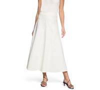 Midirock ZERO "Damen mit Reißverschluss", Damen, Gr. 42, cream denim, Satin, Obermaterial: 26% Polyester, 3% Elasthan, 71% Baumwolle, ausgestellt lang, Röcke, Material. (87730238-42) cream denim