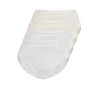 Midislip SASSA "4er Sparpack Slip Midi LOVELY SKIN", Damen, Gr. 48, weiß (ivory weiß), Obermaterial: 95% Modal CMD. 5% Elasthan EL., Unterhosen (61661414-48) ivory weiß