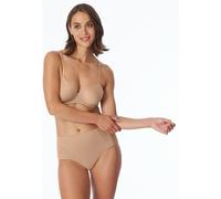 Midislip SCHIESSER "Air", Damen, Gr. 46, beige (411, maple), Microfaser, Obermaterial: 85% Polyamid, 15% Elasthan, unifarben, eng, Unterhosen, mit transparenten Spitzen-Einsätzen (16274305-46) 411, ma