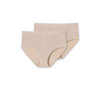 Midislip SCHIESSER "Modal Essentials", Damen, Gr. 44, beige (410, sand), Single Jersey, Obermaterial: 80% Modal, 10% Elasthan, 10% Polyester, körpernah, Unterhosen, Glanzgarn-Details, weicher Bund, Ba