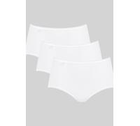 Midislip SLOGGI "24/7 Cotton", Damen, Gr. 44, weiß, Jersey, Obermaterial: 96% Baumwolle, 4% Elasthan (LYCRA), unifarben, körpernah, Unterhosen, Spitze, blickdicht, weiche Baumwollmischung, elastisch (