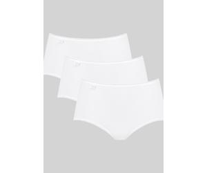 Midislip SLOGGI "24/7 Cotton", Damen, Gr. 50, weiß, Jersey, Obermaterial: 96% Baumwolle, 4% Elasthan (LYCRA), unifarben, körpernah, Unterhosen, Spitze, blickdicht, weiche Baumwollmischung (289649-50)