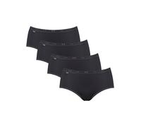Sloggi Basic+ Midi Damen Slips 4er Pack Premium Comfort, Deutsche Größen:38, Sloggi Farben:Black 0004