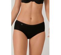 Midislip SLOGGI "Basic+", Damen, Gr. 40, schwarz, Single Jersey, Obermaterial: 95% Baumwolle, 5% Elasthan, unifarben, körpernah, Unterhosen, perfekter Sitz, Baumwollmix, weiche Nähte, elastisch (70647