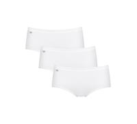 Midislip SLOGGI "Basic+", Damen, Gr. 44, weiß, Single Jersey, Obermaterial: 95% Baumwolle, 5% Elasthan, unifarben, körpernah, Unterhosen, Baumwolle, klassischer Stil, bequem, mittelhoher Bund, Softnäh