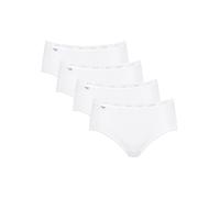 Midislip SLOGGI "Basic+", Damen, Gr. 50, weiß, Single Jersey, Obermaterial: 95% Baumwolle, 5% Elasthan, gepflegt, körpernah, Unterhosen, perfekter Sitz, feminin, Baumwollmischung, Single Jersey, weich