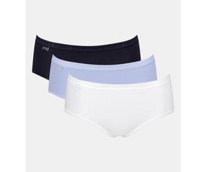 Midislip SLOGGI "Basic+ Midi", Damen, Gr. 36, bunt (multiple colours 15), Single Jersey, Obermaterial: 95% Baumwolle, 5% Elasthan, clean, unifarben, körpernah, Unterhosen, perfekter Sitz, besonders we
