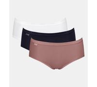 Midislip SLOGGI "Basic+ Midi", Damen, Gr. 38, bunt (multiple colours 16), Single Jersey, Obermaterial: 95% Baumwolle, 5% Elasthan, körpernah, Unterhosen, perfekter Sitz, besonders weiche Nähte, Cotton