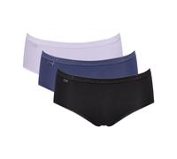 Midislip SLOGGI "Basic+ Midi", Damen, Gr. 42, bunt (multiple colours 19), Single Jersey, Obermaterial: 95% Baumwolle, 5% Elasthan, körpernah, Unterhosen, perfekter Sitz, besonders weiche Nähte, Cotton
