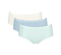 Midislip SLOGGI "Basic+ Midi C3P", Damen, Gr. 44, medium grau melange, Single Jersey, Obermaterial: 95% Baumwolle, 5% Elasthan, körpernah, Unterhosen, perfekter Sitz (42636767-44) medium grau melange