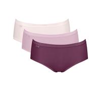 Midislip SLOGGI "Basic+ Midi", Damen, Gr. 48, bunt (multiple colours 13), Single Jersey, Obermaterial: 95% Baumwolle, 5% Elasthan, körpernah, Unterhosen, perfekter Sitz, besonders weiche Nähte, Cotton