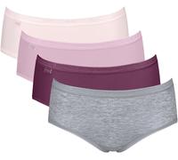 Midislip SLOGGI "Basic+ Midi", Damen, Gr. 50, bunt (multiple colours 14), Single Jersey, Obermaterial: 95% Baumwolle, 5% Elasthan, figurbetont, Unterhosen, perfekter Sitz, besonders weiche Nähte, Mult