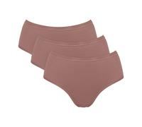 Midislip SLOGGI "GO Daily Cotton", Damen, Gr. M, braun (cacao), Single Jersey, Obermaterial: 95% Baumwolle, 5% Elasthan, unifarben, körpernah, Unterhosen, Glanz-Effekt Details, weich, Baumwollmix, beq