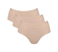 Midislip SLOGGI "GO Daily Cotton", Damen, Gr. XL, beige (new beige), Single Jersey, Obermaterial: 95% Baumwolle, 5% Elasthan, unifarben, körpernah, Unterhosen, Glanz-Effekt Details, weich, Baumwollmix