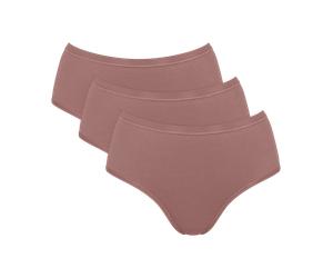 Midislip SLOGGI "GO Daily Cotton", Damen, Gr. XL, braun (cacao), Single Jersey, Obermaterial: 95% Baumwolle, 5% Elasthan, unifarben, körpernah, Unterhosen, Glanz-Effekt Details, weich, Baumwollmix, be