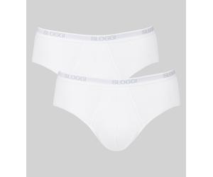 Midislip SLOGGI "Men Basic", Herren, Gr. 8, weiß, Single Jersey, Obermaterial: 94% Baumwolle, 6% Elasthan, Unterhosen Midislip, perfekter Sitz, mit Eingriff (73973306-8)