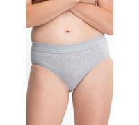 Midislip SPEIDEL "Bio Cotton plus", Damen, Gr. 40, 3, grau (kiesel, mélé), Single Jersey, Obermaterial: 92% Baumwolle, 8% Elasthan, unifarben, körpernah, Unterhosen Slip, basic, bequem, weich, elastis