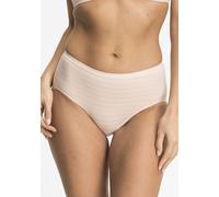 Midislip SPEIDEL "Cotton&More", Damen, Gr. 44, 2, gelb (honey), Single Jersey, Obermaterial: 56% Baumwolle, 34% Polyamid, 10% Elasthan, gestreift, unifarben, körpernah, Unterhosen Slip, basic, hochwer