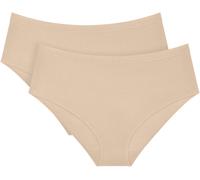 Slip TRIUMPH "Sense of Modal Midi 2P", Damen, Gr. L, beige (natur), Single Jersey, Obermaterial: 87% Modal, 13% Elasthan, körpernah, Unterhosen, nahezu unsichtbar (56455348-L) natur