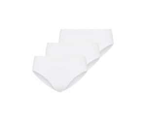 Midislip YSABEL MORA "BASIC COLLECTION COTTON WITH LACE", Damen, Gr. XL, weiß, Obermaterial: 95% Baumwolle, 5% Elasthan, unifarben, eng, Unterhosen, mit bedecktem Schnitt und feiner Spitze (49948327-X